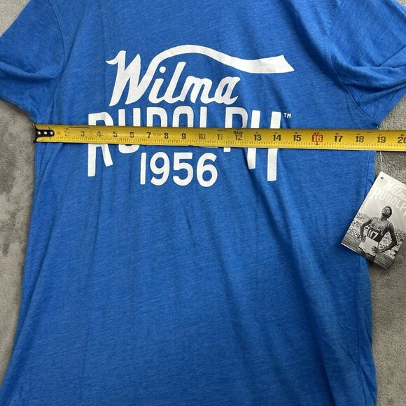 Roots of Fight Shirt Mens Medium Wilma Rudolph Tee Olympic USA Runner Blue - Picture 3 of 12